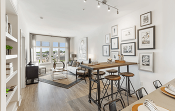 Studio, one, two, and three-bedroom open living plans